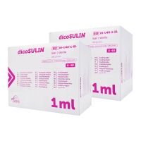 Шприц инсулиновый dicoSULIN U-40 на 1 мл. со съемной иглой Luer (0,4 х 13 мм), 200 шт.