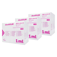 Шприц инсулиновый dicoSULIN U-40 на 1 мл. со съемной иглой Luer (0,4 х 13 мм), 300 шт.