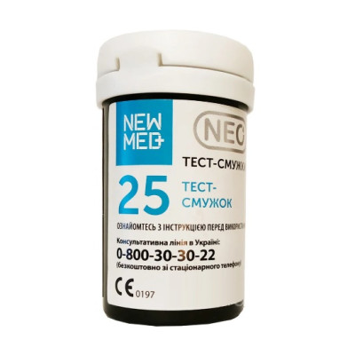 Тест-полоски НьюМед Нео (NewMed Neo), 25 шт.