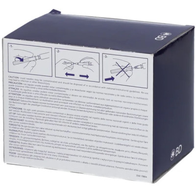 Игла с креплением Luer-Lock для мезотерапии | карбокситерапии BD Microlance 25G 1" (0,5 x 25 mm), 100 шт.