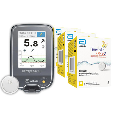 Стартовый набор! Ридер Freestyle Libre 3 (ммоль/л) + Сенсор Freestyle Libre 3 (3 уп.)