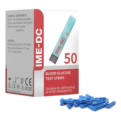 Тест-полоски IME-DC (Име-ДиСи), 50 шт. + Ланцеты медицинские для прокола пальца (10 шт.)