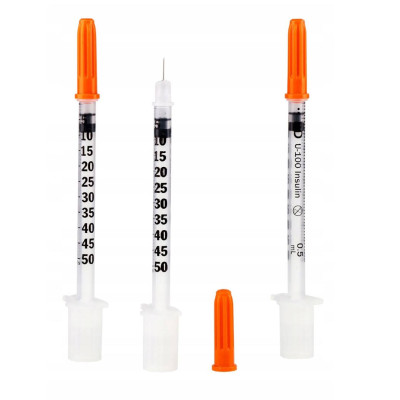 Шприц инсулиновый BD Micro-Fine Plus 0.5 мл U-100 (30G) x 8 мм., 50 шт.