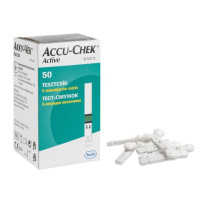 Тест-полоски Accu-Chek Active, 50 шт. + Ланцеты медицинские для прокола пальца (10 шт.)