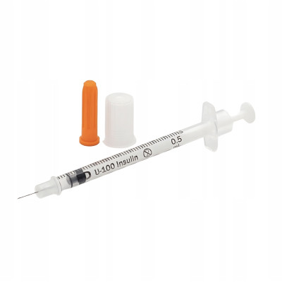 Шприц инсулиновый BD Micro-Fine Plus 0.5 мл U-100 (30G) x 8 мм., 100 шт.