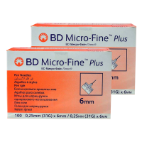 Набор: Иглы инсулиновые "BD Micro-Fine" 6 мм (31G x 0,25 мм), 200 шт. Набор: Иглы инсулиновые "BD Micro-Fine" 6 мм (31G x 0,25 мм), 200 шт.