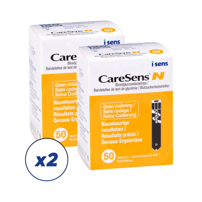Набор тест-полосок "Care Sens N", 2 уп. (100 шт.)