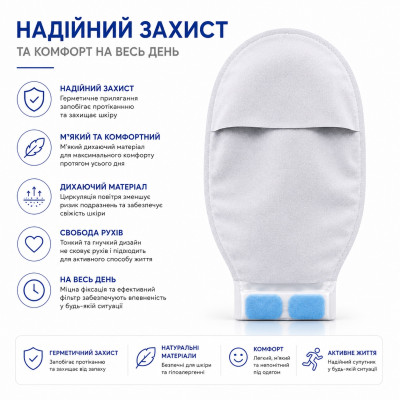 Калоприймач Ostomy Bag однокомпонентний відкритий непрозорий 20–60 мм з вугільним фільтром | Аналог Coloplast SenSura Mio, 1 шт. Калоприймач Ostomy Bag однокомпонентний відкритий непрозорий 20–60 мм з вугільним фільтром | Аналог Coloplast SenSura Mio, 1 шт.