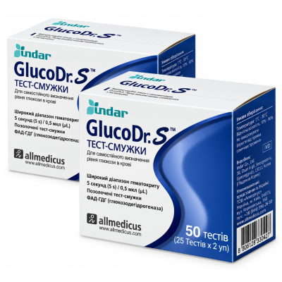 Тест-полоски к глюкометру GlucoDr. S (AGM-513S), 100 шт.
