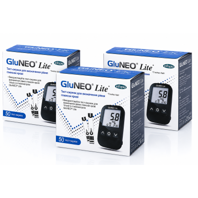 Тест-полоски Gluneo Lite (Глюнео Лайт) №50 - 3 уп. (150 шт.) Тест-полоски Gluneo Lite (Глюнео Лайт) №50 - 3 уп. (150 шт.)