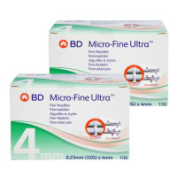 Иглы для инсулиновых шприцов "BD Micro-Fine Ultra" 4 мм (32G x 0,23 мм), 200 шт.