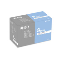 Голки для інсулінових ручок "BD Microfine Thin Wall" 8 мм (31G x 0,25 мм), 100 шт.