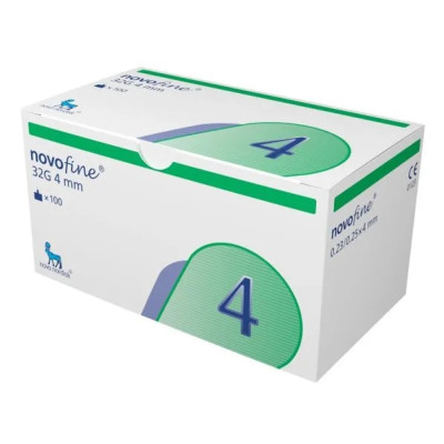 Иглы Новофайн (Novofine) 4 мм 32G, 100 шт.