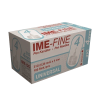 Голки інсулінові для шприц-ручок "Ime-Fine" 4 мм (31G x 0,26 мм), 100 шт.