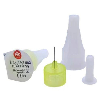 Иглы инсулиновые Инсупен 8 мм (Insupen 8 mm 30G), 25 штук