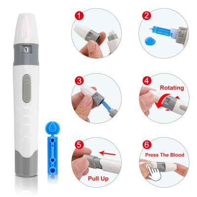 Ручка прокалыватель (ланцетное устройство для прокола пальца) + 10 ланцетов