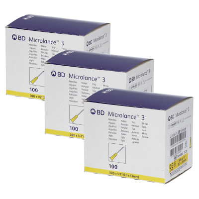 Игла с креплением Luer-Lock для мезотерапии | карбокситерапии BD Microlance 30G 1/2 (0,3х13 мм), 300 шт.