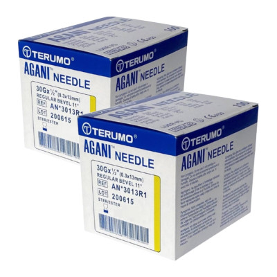 Игла с креплением Луер-Лок | Luer-Lock для мезотерапии TERUMO 30G 1/2 (0,3х13 мм), 200 шт.