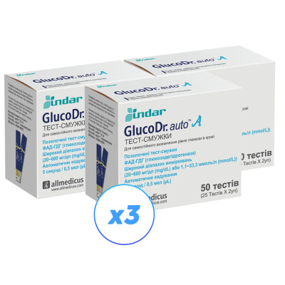 Тест-полоски GlucoDr A (AGM 4000) №50 - 3 уп. (150 шт