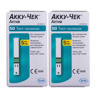 Набор тест-полосок "Акку-Чек Актив" 2 уп. (100 шт.)
