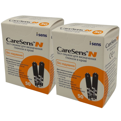 Набор тест-полосок "Care Sens N", 2 уп. (100 шт.)