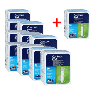 Набор 10+1! Тест-полоски "Contour Plus" (550 шт.)