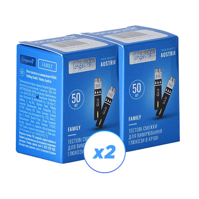 Набор Тест-полосок "Лонгевита Фемели" 2 уп. (100 шт.)