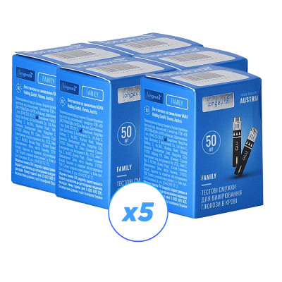 Набор Тест-полосок "Лонгевита Фемели" 5 уп. (250 шт.)