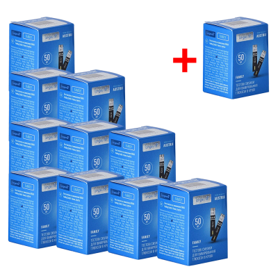 Набор 10+1! Тест-полоски "Longevita Family" (550 шт.)