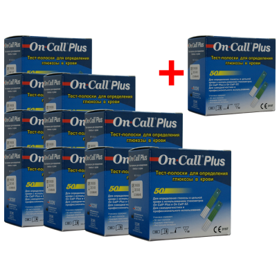 Набор 10+1! Тест-полоски "On Call Plus" (550 шт.)
