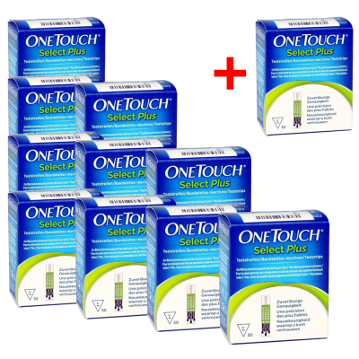 Набор 10+1! Тест-полоски "One Touch Select Plus" (550 шт.)