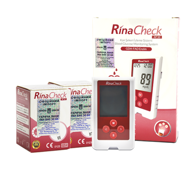 Глюкометр Rina Check + Тест-полоски Rina Check, 100 шт.
