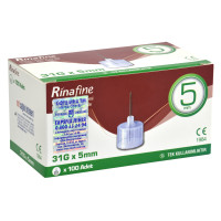 Иглы для инсулиновых шприц-ручек Rinafine (Ринафайн) размер 31G (0.25 мм x 5 мм), 100 шт.