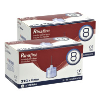 Иглы для инсулиновых шприц-ручек Rinafine (Ринафайн) размер 31G (0.25 мм x 8 мм), 200 шт.