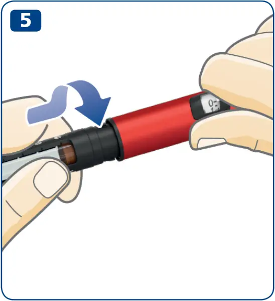 NovoPen Echo Plus - Вставте картридж 5