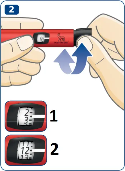 NovoPen Echo Plus - Вибір дози 2